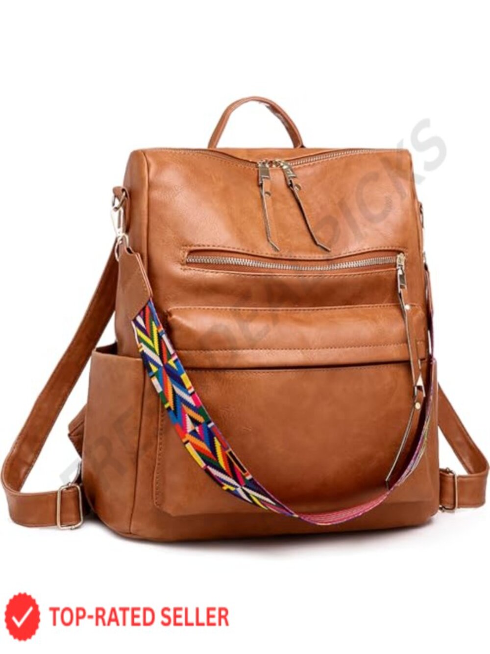 PU Leather Fashion Backpack Purse for Women, Convertible Shoulder Bag, Travel
